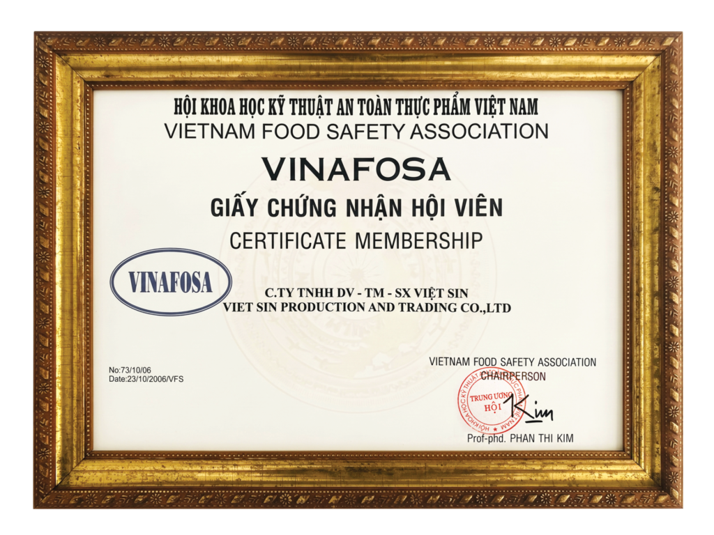 Chứng nhận Hội viên an toàn thực phẩm
