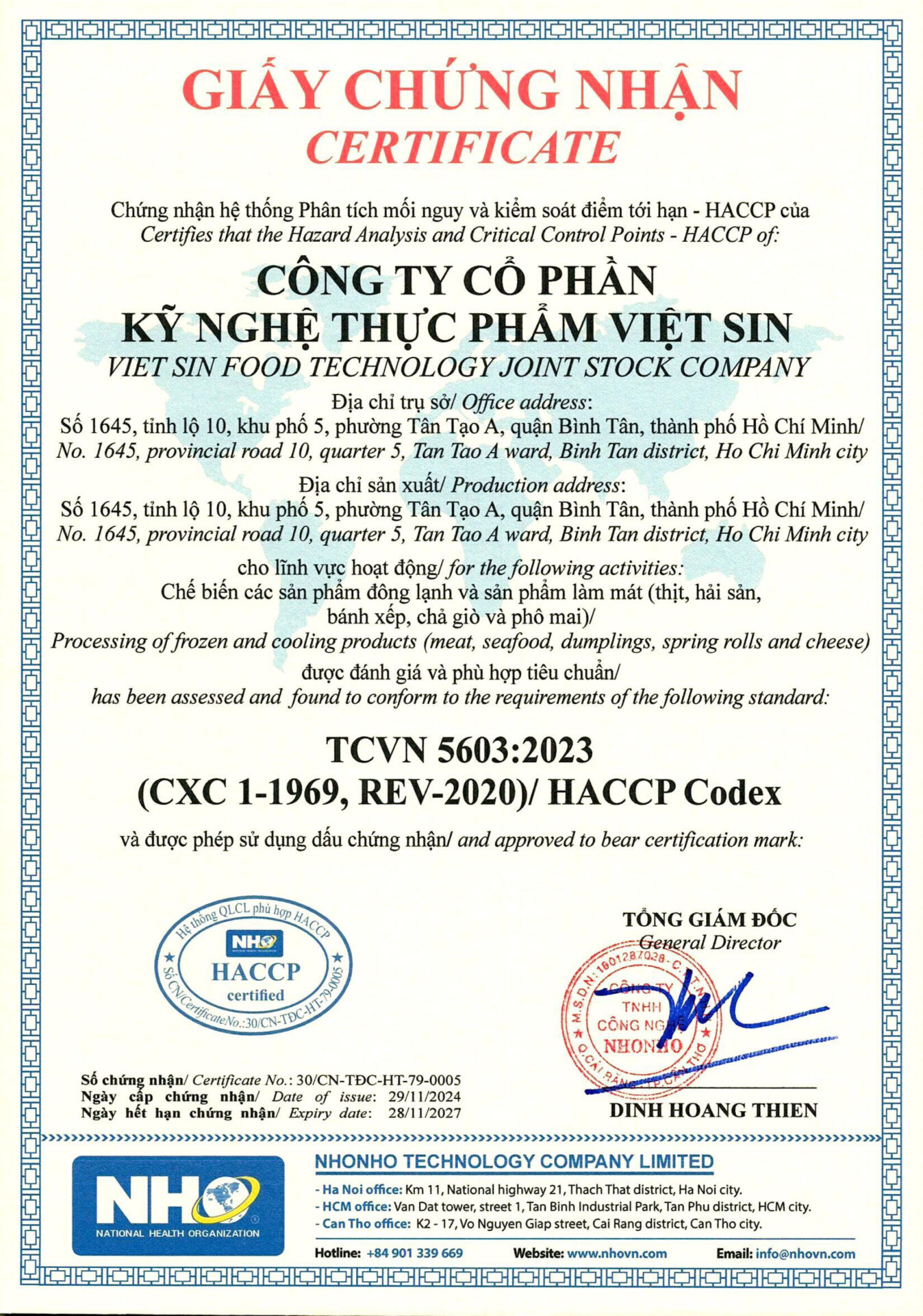 Chứng nhận