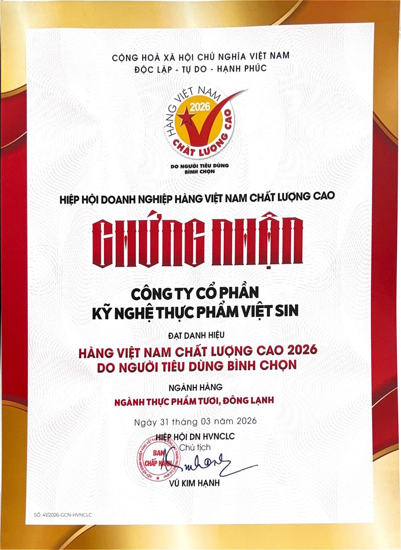 Chứng nhận