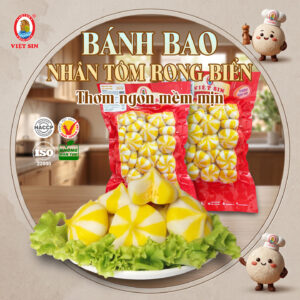 Bánh bao nhân tôm rong biển