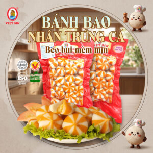 Steamed buns with fish roe filling